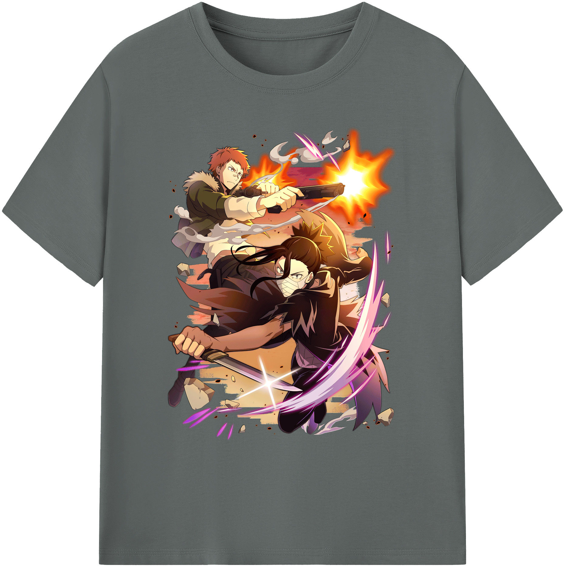 （画像用） 文豪ストレイドッグス Bungo Stray Dogs 綿100％ メンズ半袖Tシャツ｜肌触りやわらか＆通気性